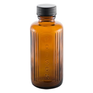 Amber Glass Poison Bottle 100ml
