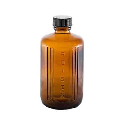 Amber Glass Poison Bottle 200ml