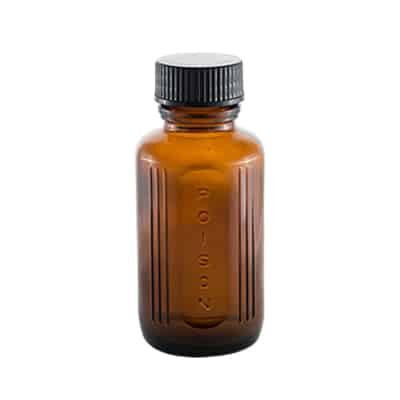 Amber Glass Poison Bottle 50ml With Cap