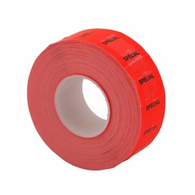 Fluorescent Red Removable Labels