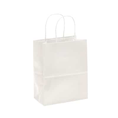 White Twist Handle Petite Carry Bags